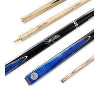 BAIZE MASTER 57 Inch Jimmy White Signature CONQUEST 2 Piece Centre Joint Ash Snooker Pool Cue with 9.5mm Layered Tip (Blue Jimmy White)