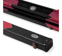 BAIZE MASTER Arrow 1 Piece 2 Slot Snooker Pool Cue Case with Plastic Ends - Holds 2 Cues (Burgundy)