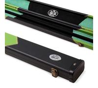 BAIZE MASTER Arrow 1 Piece 2 Slot Snooker Pool Cue Case with Plastic Ends - Holds 2 Cues (Green)
