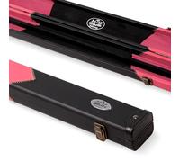 BAIZE MASTER Arrow 1 Piece 2 Slot Snooker Pool Cue Case with Plastic Ends - Holds 2 Cues (Pink)