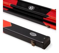 BAIZE MASTER Arrow 1 Piece 2 Slot Snooker Pool Cue Case with Plastic Ends - Holds 2 Cues (Red)