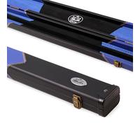 BAIZE MASTER Arrow 1 Piece 2 Slot Snooker Pool Cue Case with Plastic Ends - Holds 2 Cues (Royal Blue)