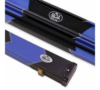 BAIZE MASTER ARROW Deluxe 2pc Snooker Pool Cue Case with Matching Coloured Interiors and Hard Plastic Ends For Centre Joint Cues - VARIOUS DESIGNS (Royal Blue)