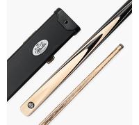 BAIZE MASTER BLACKLINE CLASSIC 57 Inch 2 Piece Centre Joint Heavy Weight English Pool Cue and Case Set 8.5mm Pro Impact Hybrid Medium Tip Black Hard Case (Maple)