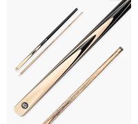 Baize Master Blackline Classic 57 Inch 2 Piece Centre Joint Heavy Weight English Pool Cue with Ash Shaft and Ebony Style Butt 8.5mm Baize Master Pro Impact Hybrid Medium Tip (Maple)