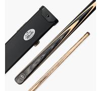 Baize Master Blackline Classic 57 Inch 2 Piece Centre Joint Heavy Weight Snooker and Pool Cue with Ash Shaft and 9.5mm Layered Leather Tip (Grey Cue with Baize Master Hard Case)