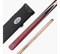 Baize Master Blackline Classic 57 Inch 2 Piece Centre Joint Heavy Weight Snooker and Pool Cue with Ash Shaft and 9.5mm Layered Leather Tip (Purpleheart Cue with Baize Master Hard Case)