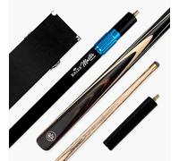 BAIZE MASTER BLACKLINE ELITE 57 Inch 2 Piece Centre Joint Heavy Weight Snooker and Pool Cue and Case Set 9.5mm Layered Pro Leather Tip Black Hard Case and Extensions (Copper)