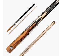 BAIZE MASTER BLACKLINE ELITE 57 Inch 2 Piece Centre Joint Heavy Weight Snooker and Pool Cue with Ash Shaft and Ebony Style Butt 9.5mm Layered Pro Leather Tip (Zebrano)