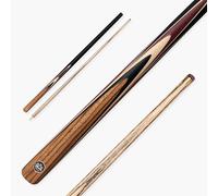 BAIZE MASTER BLACKLINE ELITE 57 Inch 2 Piece Centre Joint Heavy Weight Snooker and Pool Cue with Ash Shaft and Ebony Style Butt 9.5mm Layered Pro Leather Tip (Purpleheart)