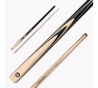 BAIZE MASTER BLACKLINE ELITE 57 Inch 2 Piece Centre Joint Heavy Weight Snooker and Pool Cue with Ash Shaft and Ebony Style Butt 9.5mm Layered Pro Leather Tip (Maple)