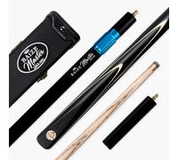 BAIZE MASTER Centurion 58 Inch ¾ Joint Snooker and Pool Cue with 9.5mm Pro Impact Hybrid Medium Tip, Black