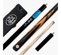 BAIZE MASTER Centurion 58 Inch ¾ Joint Snooker and Pool Cue with 9.5mm Pro Impact Hybrid Medium Tip, Ember