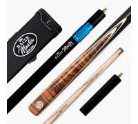 BAIZE MASTER Centurion 58 Inch ¾ Joint Snooker and Pool Cue with 9.5mm Pro Impact Hybrid Medium Tip, Tiger