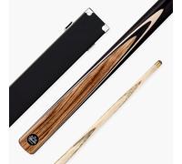 BAIZE MASTER Challenger 57 Inch 2 Piece Centre Joint Snooker Pool Cue and Case Set 9.3mm Pro Leather Tip 3 Slot Hard Case, Long Telescopic Extension and Mini Butt (Walnut Maple)