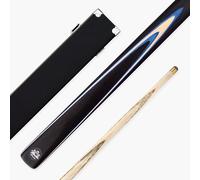 BAIZE MASTER Challenger 57 Inch 2 Piece Centre Joint Snooker Pool Cue and Case Set 9.3mm Pro Leather Tip 3 Slot Hard Case, Long Telescopic Extension and Mini Butt (Blue Ebony)