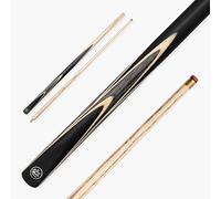 BAIZE MASTER Crucible 2 Piece Snooker & Pool Cue with 9.5mm Pro Tip (Grey)