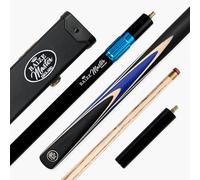 BAIZE MASTER Crucible 3/4 Jointed Snooker & Pool Cue with 9.5mm Tip (Blue)