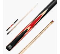 BAIZE MASTER Crucible 3/4 Jointed Snooker & Pool Cue with 9.5mm Tip (Red)