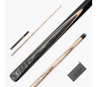 BAIZE MASTER Crusher 57 Inch ¾ Joint English Pool Break Cue with Phenolic Ferrule, Ash Shaft and Ebony Style Butt - 11mm Tip - For Breaking Only - Free Microfibre Cue Towel (Grey)