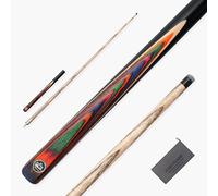 BAIZE MASTER Crusher 57 Inch ¾ Joint English Pool Break Cue with Phenolic Ferrule, Ash Shaft and Ebony Style Butt - 11mm Tip - For Breaking Only - Free Microfibre Cue Towel (Prism)