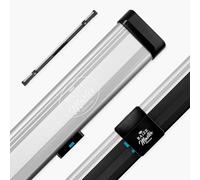 BAIZE MASTER Fusion ¾ 2 Slot Luxury Aluminium Snooker and Pool Cue Case with Two Tone Design, Deep Base Trigger™ Lock - Holds 1 x ¾ Joint Cue + Extensions (Silver)