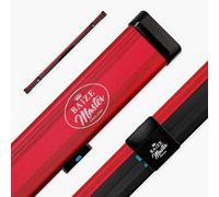 BAIZE MASTER Fusion One Piece 2 Slot Luxury Aluminium Snooker and Pool Cue Case with Trigger Lock Holds 2 x One Piece Cues (Red)