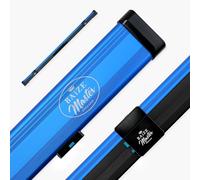 BAIZE MASTER Fusion One Piece 2 Slot Luxury Aluminium Snooker and Pool Cue Case with Trigger™ Lock - Holds 2 x One Piece Cues (Blue)