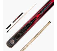 BAIZE MASTER G14 Gold Series 58 Inch EMPEROR Snooker Cue Hand Made ¾ Jointed Professional Ebony Snooker Pool Cue with 9.5mm Tip and 6 Inch Mini Butt Extension (Red)