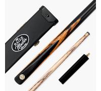 BAIZE MASTER Gold Series MARKSMAN 57 Inch ¾ Joint English Pool Cue with 8.5mm Blue Pressed Tip, Black Hard Case and 6 Inch Mini Butt Extension (Ember)