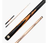 BAIZE MASTER Gold Series MARKSMAN 57 Inch ¾ Joint Professional English Pool Cue with 8.5mm Blue Pressed Tip, Premium Ash Shaft and Ebony Style Butt (Ember)