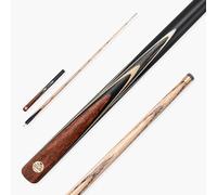 BAIZE MASTER Gold Series MARKSMAN 57 Inch ¾ Joint Professional English Pool Cue with 8.5mm Blue Pressed Tip, Premium Ash Shaft and Ebony Style Butt (Rosewood)