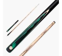 BAIZE MASTER Gold Series MARKSMAN 57 Inch ¾ Joint Professional English Pool Cue with 8.5mm Blue Pressed Tip, Premium Ash Shaft and Ebony Style Butt (Green)