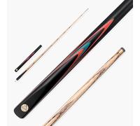 BAIZE MASTER Gold Series MARKSMAN 57 Inch ¾ Joint Professional English Pool Cue with 8.5mm Blue Pressed Tip, Premium Ash Shaft and Ebony Style Butt (Coral)