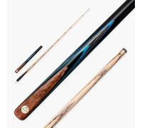 BAIZE MASTER Gold Series MARKSMAN 57 Inch ¾ Joint Professional English Pool Cue with 8.5mm Blue Pressed Tip, Premium Ash Shaft and Ebony Style Butt (Sapphire)
