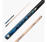 BAIZE MASTER Gold Series MARKSMAN 57 Inch ¾ Joint Professional English Pool Cue with 8.5mm Blue Pressed Tip, Premium Ash Shaft and Ebony Style Butt (Azure)