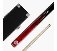 BAIZE MASTER Jimmy White Signature VICTORY 57 Inch 2 Piece Centre Joint Snooker Pool Cue and Case Set with 9.5mm Layered Tip and Black Reinforced Corners Hard Case (Red)