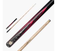 BAIZE MASTER Limited Edition Gold Series 57 Inch ¾ Professional English Pool Cue 8.5mm with with Hand Fitted PRO SPIN Medium Tip - Hand Finished in the UK using Lynch’s Cue Balm (G14 Red Emperor)