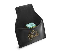 BAIZE MASTER Luxury Gold Logo Leather Snooker and Pool Chalk Pouch Holder with Belt Clip
