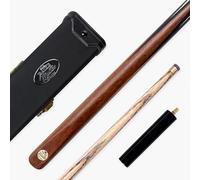 BAIZE MASTER Marksman 57 Inch 1 Piece Hand Spliced English Pool Cue and Case Set with 8.5mm Blue Pressed Tip (Crimson)