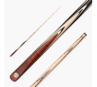 BAIZE MASTER Marksman 57 Inch 1 Piece Hand Spliced English Pool Cue with 8.5mm Blue Pressed Tip (Russet)