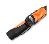 BAIZE MASTER Oval Tri-Tube Snooker Pool Cue Case - Holds One 2 Piece Cue (Orange)