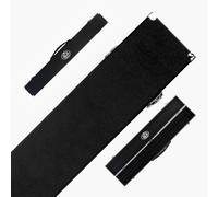 BAIZE MASTER Plain Black Deluxe 2 Piece 3 Slot Snooker and Pool Cue Case