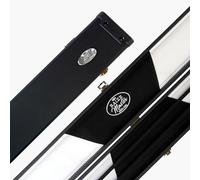 BAIZE MASTER Plain Black Wide ¾ 3 Slot Deluxe Snooker Pool Cue Case with Tough Plastic Ends - Holds Two ¾ Cues + Extensions