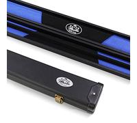 BAIZE MASTER Plain Colour Deluxe 2 Piece Snooker and Pool Cue Case with Suede Style Interior and Hard Plastic Ends for Centre Joint Cues