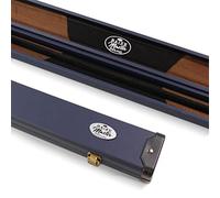 BAIZE MASTER Plain Colour Deluxe 2 Piece Snooker and Pool Cue Case with Suede Style Interior and Hard Plastic Ends for Centre Joint Cues