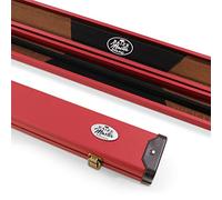 BAIZE MASTER Plain Colour Deluxe 2 Piece Snooker and Pool Cue Case with Suede Style Interior and Hard Plastic Ends for Centre Joint Cues