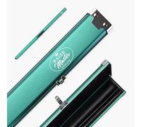 BAIZE MASTER Prestige Luxury Metal One Piece Snooker and Pool Cue Case - Holds 2 x 1 Piece Cues (Alpine Teal)