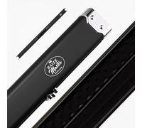 BAIZE MASTER Prestige Pro Aluminium 3/4 Luxury Snooker Pool Cue Case with Metal Ends - Holds 1 x ¾ Joint Snooker or Pool Cue + Extensions (Black)