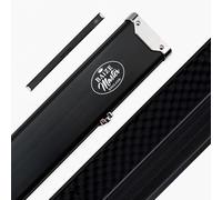 BAIZE MASTER Prestige Pro Aluminium 3/4 Luxury Snooker Pool Cue Case with Metal Ends - Holds Two ¾ Joint Snooker or Pool Cues (Black)